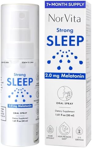 Spray de Melatonina NorVita 2 mg (215 dosis) - Spray Líquido para Dormir, Fórmula Sublingual de Acción Rápida, Apoya Sueño Saludable - Vegano, Sin GMO - imagen 1