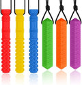 Collares Masticables Sensoriales para Niños Autistas, 6 Paquetes de Juguetes de Silicón Grado Alimenticio para Autismo, TDAH, Ansiedad y Necesidades - imagen 1