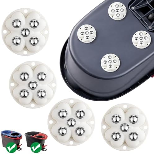 Ruedas de Caster 4 PCS, Rodillos 360° Compatibles con Cubeta Ocedar de Acero Inoxidable, Ruedas Autoadhesivas para Cubeta, Electrodomésticos y Botes - imagen 1
