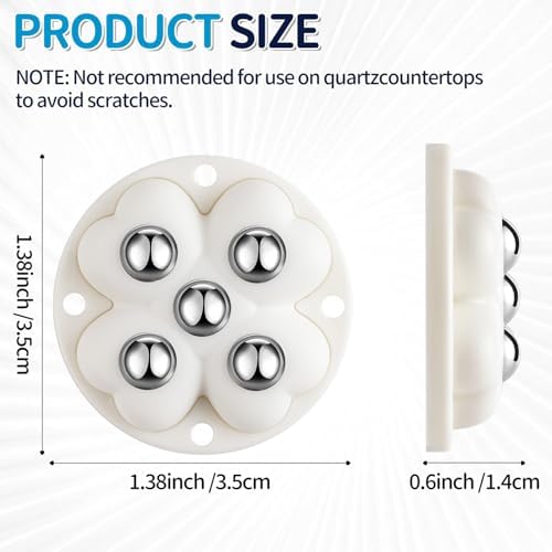 Ruedas de Caster 4 PCS, Rodillos 360° Compatibles con Cubeta Ocedar de Acero Inoxidable, Ruedas Autoadhesivas para Cubeta, Electrodomésticos y Botes - imagen 3