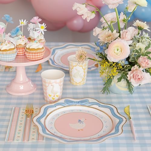 Platos Pequeños de Papel Bonjour Fête Sweet Goose Rosa Claro para Pascua | Suministros de Fiesta Premium | Pack de 8, 8 D - imagen 7