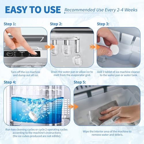 Tabletas Limpiadoras para Máquinas de Hielo HSIGIO (Paquete de 48) - Desincrustante Seguro para Níquel para Limpiar Máquinas de Hielo Portátiles y de - imagen 4