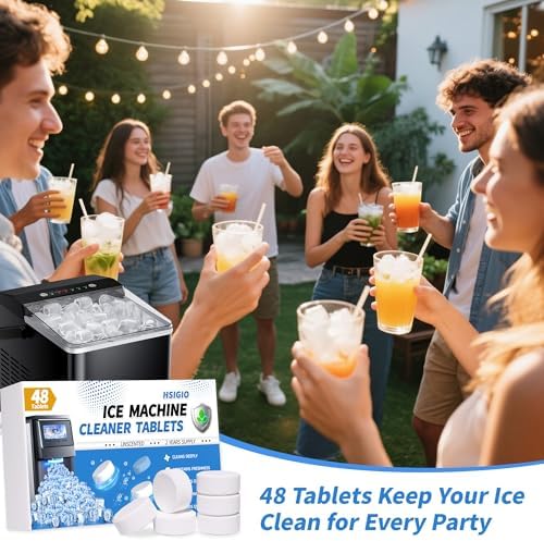 Tabletas Limpiadoras para Máquinas de Hielo HSIGIO (Paquete de 48) - Desincrustante Seguro para Níquel para Limpiar Máquinas de Hielo Portátiles y de - imagen 7