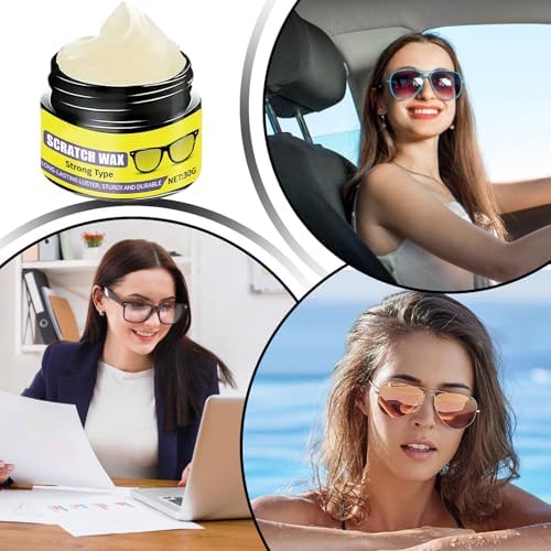 Removedor de Rayones para Lentes y Cera Pulidora, Kit de Reparación de 30g, Corrector de Rayones Finos, Aplicación Fácil para Visión Clara y - imagen 5