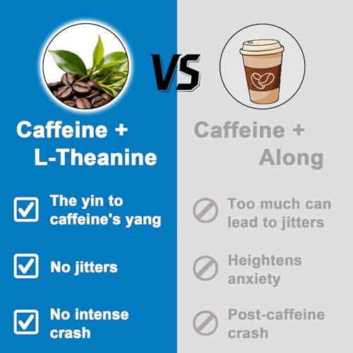 Suplemento de L Teanina y Cafeína en Gotas Orgánicas para Hombres y Mujeres | Energía Enfocada con 200mg de L-Teanina y 50mg de Cafeína Natural + - imagen 4