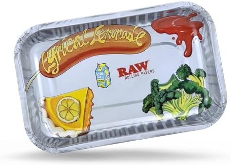 Bandeja de Rolling RAW x Lyrical Lemonade para Almuerzo – Tamaño: Pequeña L 10.8” X W 6.9” X H .08” – Diseño Divertido, Duradera y Fácil de Limpiar - imagen 2