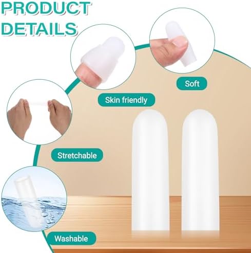 Cojines de Gel para Dedos, 20 Pzs Protectores de Silicón para Dedos, Guantes de Protección para Callos y Ampollas, Transpirables - imagen 3