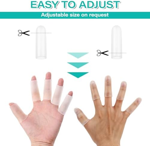 Cojines de Gel para Dedos, 20 Pzs Protectores de Silicón para Dedos, Guantes de Protección para Callos y Ampollas, Transpirables - imagen 4