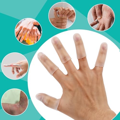 Cojines de Gel para Dedos, 20 Pzs Protectores de Silicón para Dedos, Guantes de Protección para Callos y Ampollas, Transpirables - imagen 5