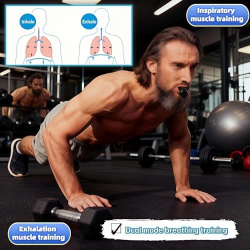 Entrenador de Respiración Portátil con Resistencia Ajustable | Dispositivo de Ejercicio de Silicón de Grado Alimenticio para Atletas y Fitness en - imagen 3