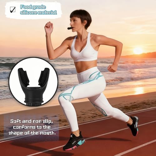 Entrenador de Respiración Portátil con Resistencia Ajustable | Dispositivo de Ejercicio de Silicón de Grado Alimenticio para Atletas y Fitness en - imagen 4