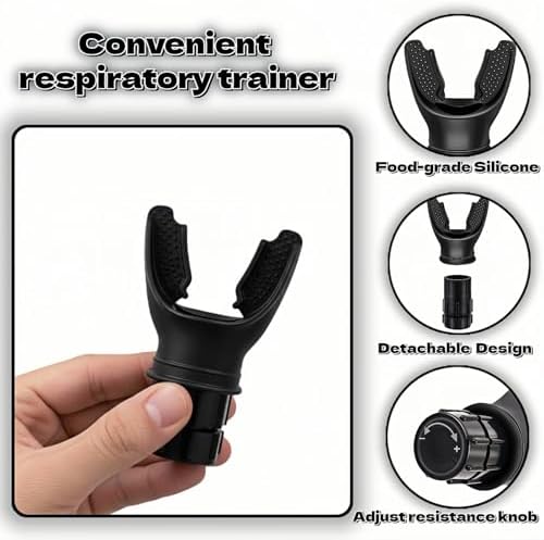 Entrenador de Respiración Portátil con Resistencia Ajustable | Dispositivo de Ejercicio de Silicón de Grado Alimenticio para Atletas y Fitness en - imagen 8