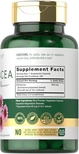 Carlyle Echinacea | 120 Cápsulas | Suplemento Vegetariano, Sin OGM y Libre de Gluten - imagen 2