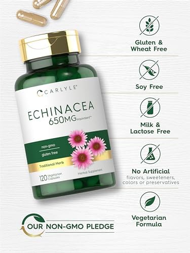 Carlyle Echinacea | 120 Cápsulas | Suplemento Vegetariano, Sin OGM y Libre de Gluten - imagen 5