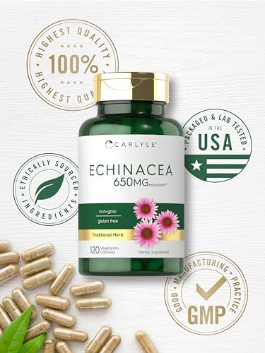 Carlyle Echinacea | 120 Cápsulas | Suplemento Vegetariano, Sin OGM y Libre de Gluten - imagen 6
