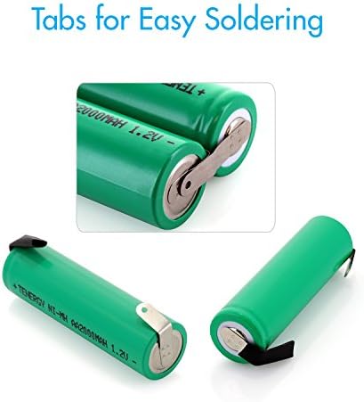 Baterías recargables AA Tenergy NiMH 1.2V 2000mAh con pestañas, paquete de 4 unidades - imagen 5