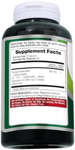 Cápsulas de Hojas de Ginkgo Biloba FITO MEDIC'S | Extracto Concentrado | 200 Cápsulas | Suplemento Herbal de Alta Absorción - imagen 3