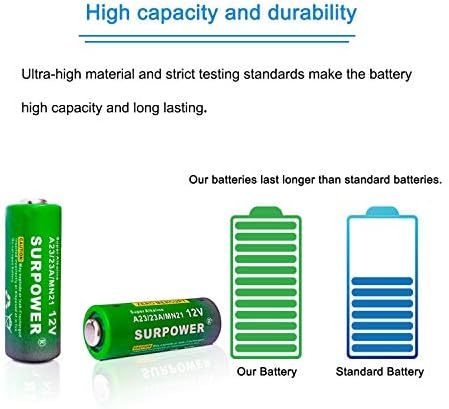 Batería Alcalina SURPOWER A23 12V 23A 23AE - Paquete de 5 con Garantía de 5 Años - imagen 2