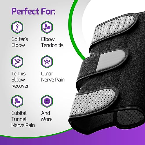 Inmovilizador Universal para Codo MARS WELLNESS - Ajustable - Soporte para Síndrome del Túnel Cubital, Codo de Tenista, Lesiones del Nervio Ulnar - - imagen 5