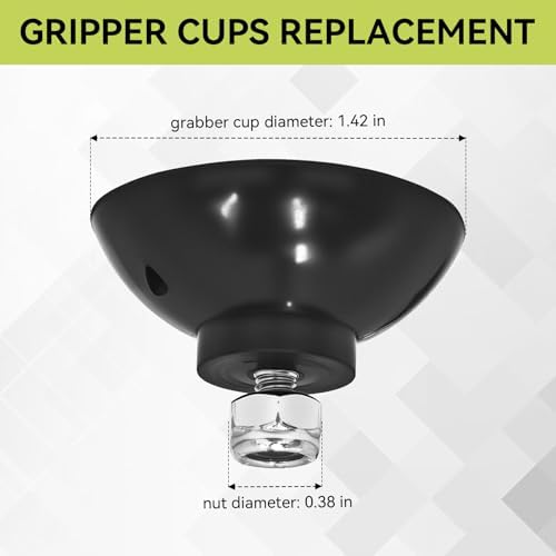 Herramienta de agarre Reacher con ventosas, compatible con Arcmate EZ, 4 piezas, 2 pares, ventosas de goma para exteriores, resistente y con tuerca - imagen 2