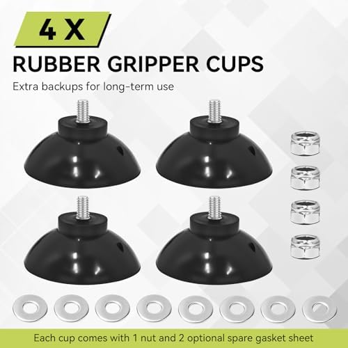Herramienta de agarre Reacher con ventosas, compatible con Arcmate EZ, 4 piezas, 2 pares, ventosas de goma para exteriores, resistente y con tuerca - imagen 3