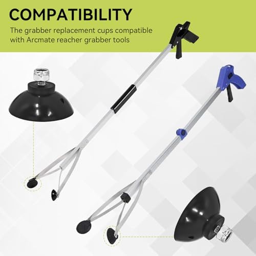 Herramienta de agarre Reacher con ventosas, compatible con Arcmate EZ, 4 piezas, 2 pares, ventosas de goma para exteriores, resistente y con tuerca - imagen 4
