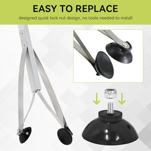 Herramienta de agarre Reacher con ventosas, compatible con Arcmate EZ, 4 piezas, 2 pares, ventosas de goma para exteriores, resistente y con tuerca - imagen 6