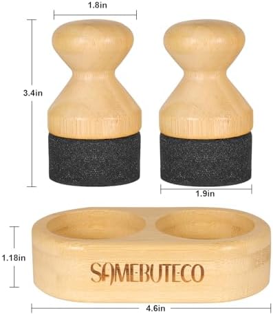 Aplicador de Cera y Aceite para Tablas de Cortar SAMEBUTECO, 2 Piezas de Bambú Natural con Soporte, Ideal para Utensilios de Cocina y Madera - imagen 2