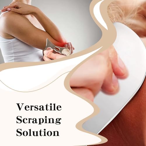 Set de Herramientas Gua Sha de Acero Inoxidable 2 en 1 - Para Liberación Miofascial, Terapia Física y Masaje de Tejido Profundo (S&D) - imagen 5