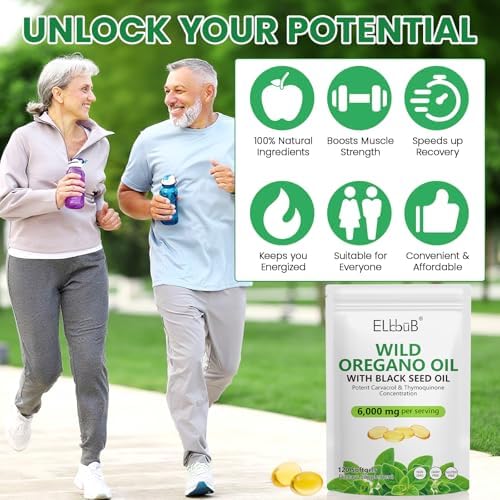 Aceite de Orégano ELBBUB con Aceite de Semilla Negra - 6000mg de Aceite de Orégano + 200mg de Aceite de Semilla Negra por Porción, Alta Concentración - imagen 5