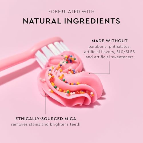 Pasta de Dientes Sabor Pastel de Cumpleaños Moon x Sprinkles 4.2 Oz, para Niños 6+ y Adultos, Sin Flúor, Vegana, Sin SLS ni Azúcar, Cuidado Suave de - imagen 4