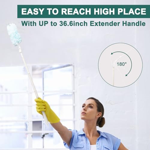 Mango de Repuesto KeFanta para Duster de Alta Resistencia Compatible con Recargas Swiffer, Ajustable y Extensible (1 Pieza) - imagen 2