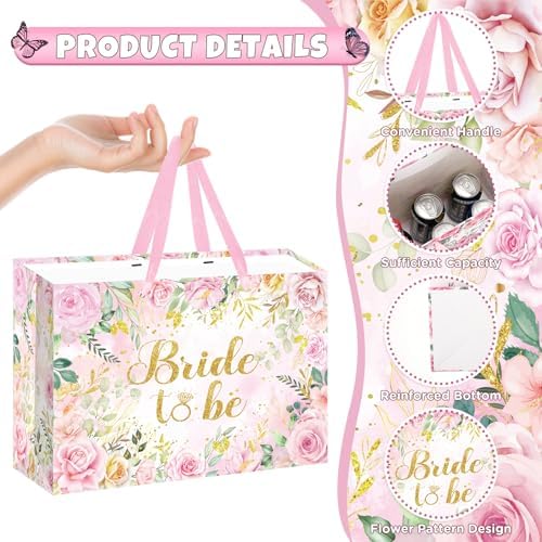 Bolsa de Regalo para Novia Yomaiha con Flores, Incluye Tarjeta y Papel de Seda, Ideal para Ducha Nupcial y Fiesta de Despedida de Soltera - imagen 7