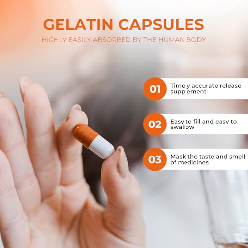 Cápsulas de Gelatina Vacías Tamaño 5 - (100 Piezas) Cápsulas Muy Pequeñas para Rellenar DIY - Cápsulas de Gel con 2 Cucharas para Rellenar - imagen 5
