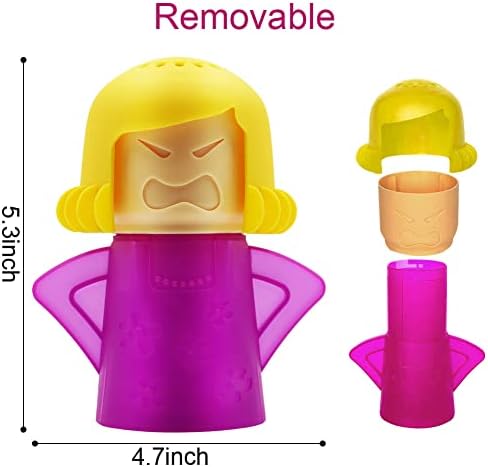 Limpiador de Microondas Abnaok 2PCS Angry Mama con Limpiador de Refrigerador Chilly Mama, Limpieza Rápida en Minutos, Manual en Inglés - imagen 2