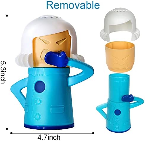 Limpiador de Microondas Abnaok 2PCS Angry Mama con Limpiador de Refrigerador Chilly Mama, Limpieza Rápida en Minutos, Manual en Inglés - imagen 3