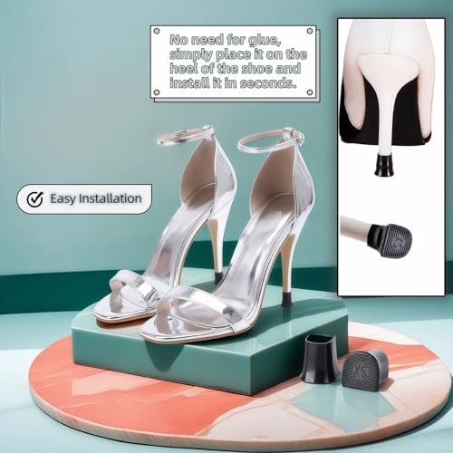 Protectores de Tacones Yayaboqu, Kit de 4 Pares Multi-Tamaño - Puntas Antideslizantes y Reductoras de Ruido para Stilettos, Uso en Bodas y al Aire - imagen 3
