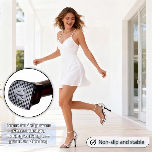 Protectores de Tacones Yayaboqu, Kit de 4 Pares Multi-Tamaño - Puntas Antideslizantes y Reductoras de Ruido para Stilettos, Uso en Bodas y al Aire - imagen 5