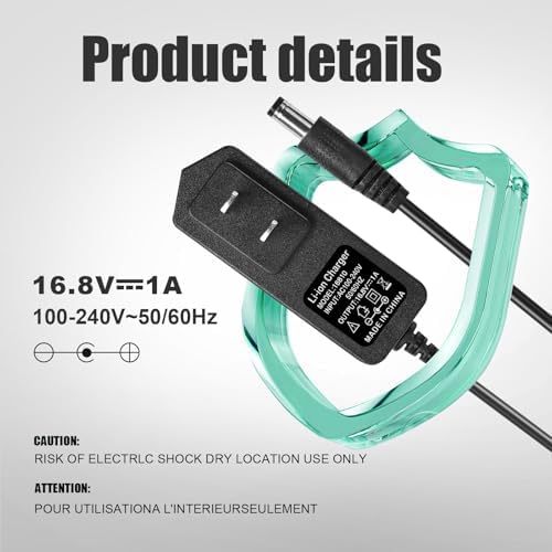 Cargador AC/DC 16.8V para Pistola de Masaje Compatible con LifePro Sonic, Sonic Mini, Fusion X, Sonic Pro, Youdgee H1 Mini, Mebak 3, Cryotex, DamKee - imagen 6