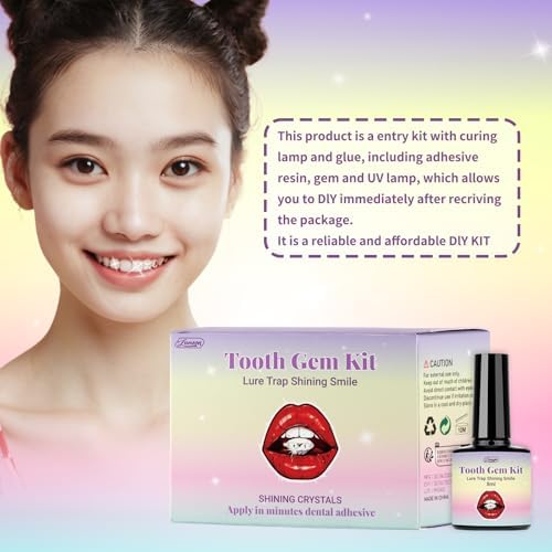 Kit de Joyas para Dientes DR.Seya, DIY con 120 Cristales, Gemas Brillantes para una Sonrisa Deslumbrante | Aplicación Segura y Fácil - imagen 4