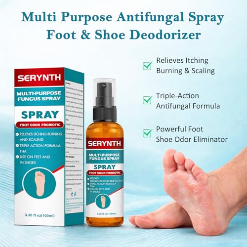 Spray Antifúngico Tolnaftato 1% para Pie de Atleta, Desodorante para Pies y Zapatos - Alivio Rápido de Picazón, Quemazón y Mal Olor - 3.4 FL OZ - imagen 4
