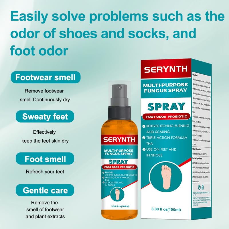 Spray Antifúngico Tolnaftato 1% para Pie de Atleta, Desodorante para Pies y Zapatos - Alivio Rápido de Picazón, Quemazón y Mal Olor - 3.4 FL OZ - imagen 5