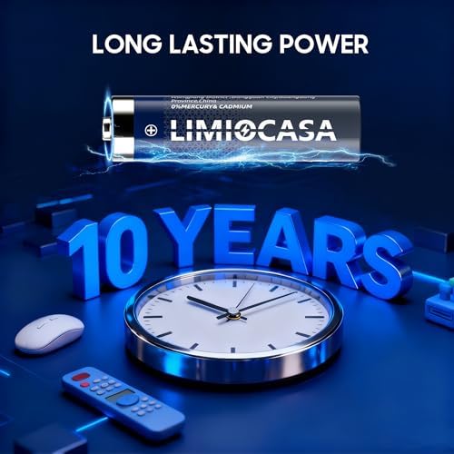 Baterías Alcalinas LIMIOCASA AAA 12 Piezas, Larga Duración, Fugas-Proof, 10 Años de Vida Útil, Perfectas para Controladores, Juguetes y Más - imagen 5