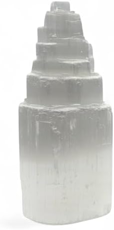 Torre de Selenita Pachamama Essentials de 4 - Cristal Sanador para Reiki, Meditación y Protección Energética - imagen 1