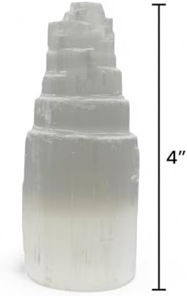 Torre de Selenita Pachamama Essentials de 4 - Cristal Sanador para Reiki, Meditación y Protección Energética - imagen 2
