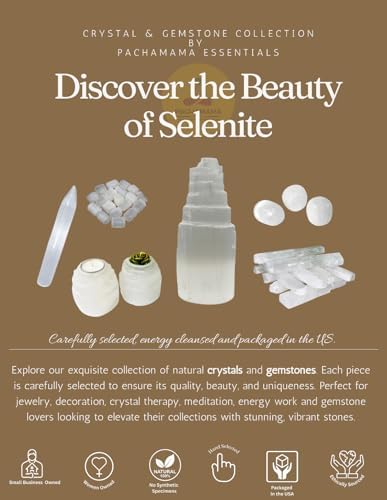 Torre de Selenita Pachamama Essentials de 4 - Cristal Sanador para Reiki, Meditación y Protección Energética - imagen 3
