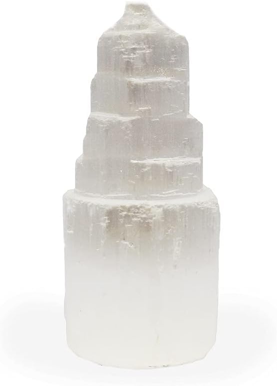Torre de Selenita Pachamama Essentials de 4 - Cristal Sanador para Reiki, Meditación y Protección Energética - imagen 7