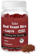 Gomitas Yalei Premium de Arroz Rojo con CoQ10 para el Corazón y Colesterol | Sin Azúcar, Sabor Fresa | 60 Gomitas (Suministro de 30 Días) | Veganas, - imagen 1