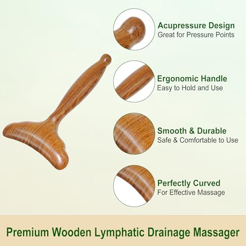 Masajeador de Drenaje Linfático de Madera, Herramientas de Masaje, Paddle Gua Sha para Cuerpo. Herramienta de Drenaje Linfático para Maderoterapia - imagen 3