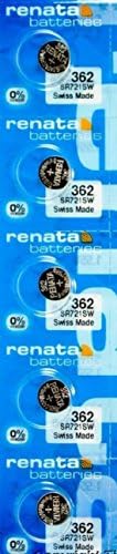 Paquete de 5 Baterías para Reloj Suizo Renata Tipo 362 - imagen 1